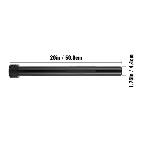 Inner tie rod removal tool, 20-inch black steel tube with knurled grip.