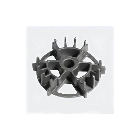 Close-up of AOLBSPD DCT timing tool, gray circular ring with multiple tabbed prongs