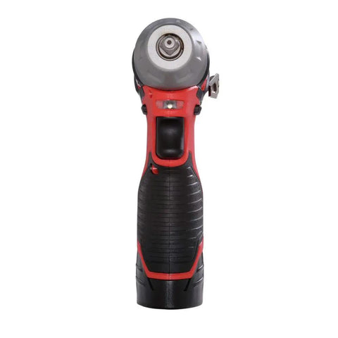 Built Tough 12 Volt Cordless Impact Wrench Kit With Dual Battery And Rapid Charger front view showing grip and design features.