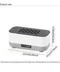 Portable Ultrasonic Cleaner With Rechargeable Battery For Jewelry And Watches features dimensions 21cm x 9.5cm x 3.3cm.
