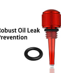 Red Aluminum Alloy Magnetic Oil Dipstick Beef Up For Predator 212 Engines with O-ring for oil leak prevention