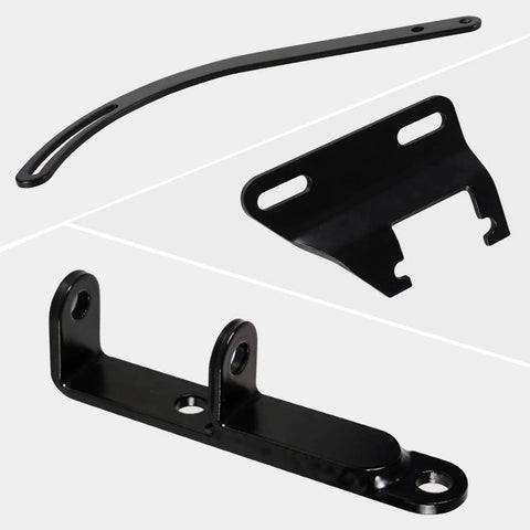Alternator Bracket Kit For Chevy Small Block With Short Water Pump Driver Side Black Finish Includes Upper Arm Bracket And Slider Bracket Fits SBC 265 283 305 327 350