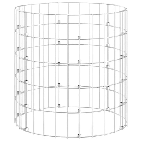 Heavy Duty Galvanized Steel Garden Composter 19.7 Inch Diameter Outdoor Compost Bin For Easy Waste Management And Enhanced Airflow