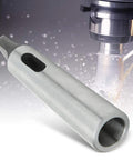 MT3-to-MT2 taper drill sleeve reducing adapter, gray metal cylinder with side slot and through bore.
