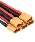 Five Pack RC Battery Connectors With 10cm 16 AWG Silicone Wire For LiPo FPV Drones And Turnigy Zippy Male Plug Adapters for power delivery