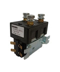 Jw Dawn 12V 100A SPDT Motor Reversing Contactor Solenoid Switch top view showcasing terminals and labeling for electric pallet truck