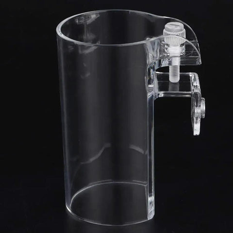 Pssopp Aquarium Fish Feeder Floating Food Control Station Clear Acrylic Screw Mounted Transparent Dish Keeps Flake Food Gathered In One Place Reducing Tank Mess And Supporting Cleaner Water For Happy Pets