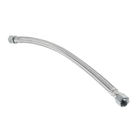 Heavy Duty Stainless Steel Air Compressor Intake Pipe With Check Valve For Oil Free Rigs Slick M14 M19 Thread, 400mm length.