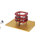 Built Tough Manual Lift Router Mount Kit For Woodworking Benches with stainless steel base plate and grip tight clamping.