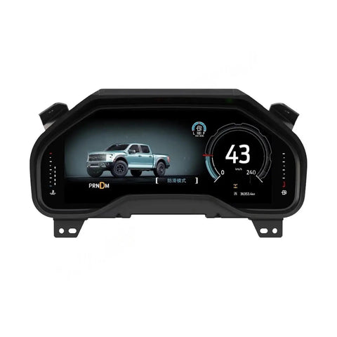 Ford F150 Raptor 12.3 Inch LCD Dashboard Instrument Panel Upgrade Kit With Smart Gauges Digital Cluster Plug And Play Replacement For 2015 2020 Models Built To Handle High Temps, front view