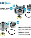 Front Wheel Bearing Hub Assembly For Ford Focus 2000 To 2011 Ready To Install With Four Bolts Four Lug And ABS Encoder diagram