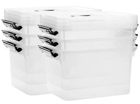 Tough As Nails Clear Storage Latch Boxes 6 Pack With Secure Seal Lids And Rugged Carry Handles Non Toxic Impact Resistant Plastic Totes For Closet Pantry Gear Organization That Are Legit Top Tier Picks