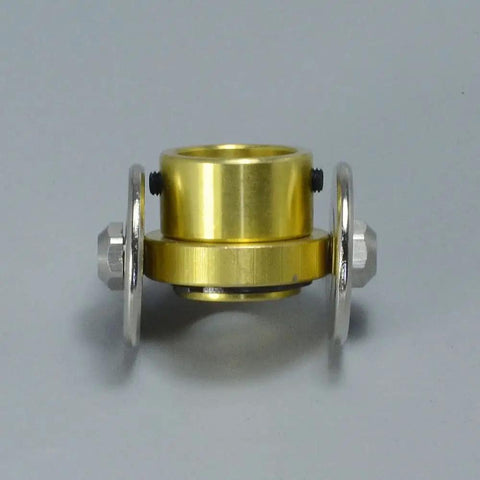 PT 31 Plasma Cutter Circle Roller Guide Wheel Spacer For Torch Attachments Copper And Stainless Wheel With Silver And Gold Finish Pro Grade Durable Roller Guide For Precise Cuts Fits PT 31 And Compatible Models Easy Alignment