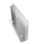 Heavy Duty Stainless Steel EV Charger Raincover Weather Resistant Charging Station Hood shown from side angle, showcasing durable metal construction.