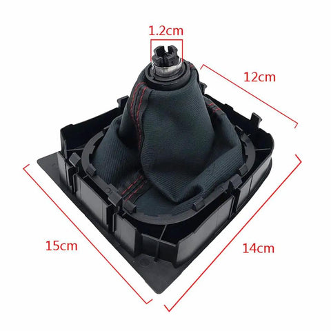 5 Speed Gear Shift Knob Boot Kit With Frame And Gaiter For VW Golf Rabbit Jetta MK5 2004 2009 MK6 2010 2014 Scirocco 2009 Octavia Gear Shift Knob Assembly With Dust Cover Upgrade, base dimensions