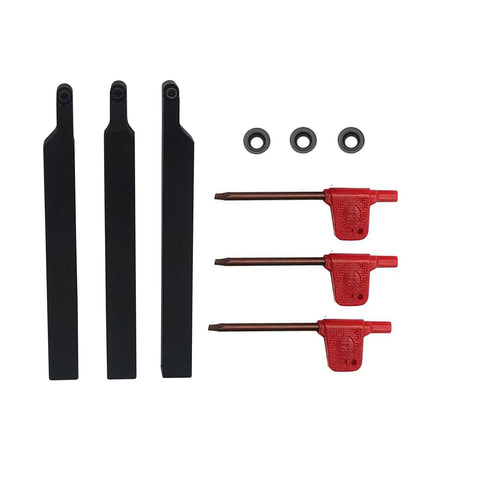 3 Piece One Half Inch Lathe Turning Tool Holders With RCMT0602 Carbide Inserts Durable Pro Grade Profiling And Turning Set