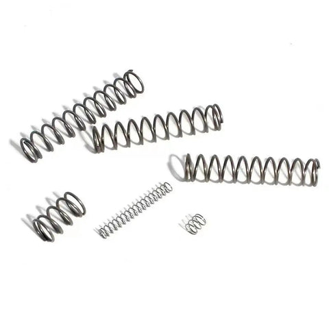 Five Pack Heavy Duty Compression Springs Made From Stainless Steel Wire With 2.2mm Diameter And 21Mm Size Fit For All Kinds Of Durable Home And Industrial Projects That Need Reliable Tension Control Today, displaying various spring sizes.