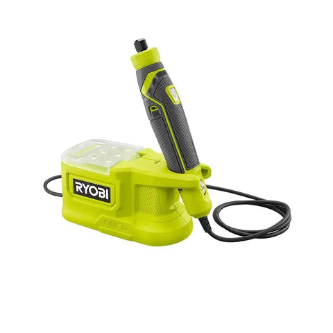 Essential Cordless Rotary Tool Battery With 18 Volt Lithium Ion Cell And 2 Amp Hours Capacity on charging station for easy use.