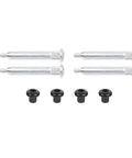 No Tools Needed Door Hinge Repair Kit For Cars 30 Second Install Aluminum Hinge Set in silver with black screws