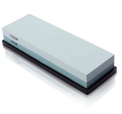 Dual Sided 400/1000 Grit Knife Sharpening Stone With Non Slip Rubber Base For Kitchen, Hunting, And Pocket Knives
