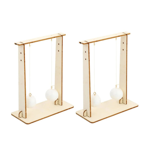 2 Piece Physics Experiment Kit For Students Hands On Science Learning Tool with two wooden pendulum frames for class demonstrations.
