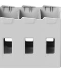 Lito 1 Charging Station For Flight Batteries Quick Charge Dock with three slots for Lito series batteries, gray plastic design.