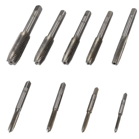 Fafeicy Alloy Steel Tap And Die Set With Adjustable Wrench 12 Or 20 Piece Thread Repair Kit For Auto Repair And Machinery Threads Fixing Damaged Nuts Bolts To Restore Original Condition, alloy steel taps M6-M8
