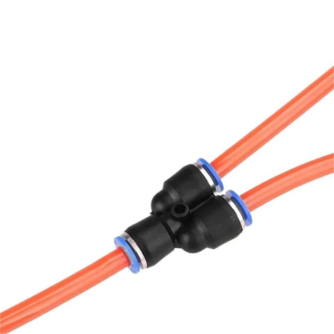 Top Tier 100 Pcs Pneumatic Push To Connect Fitting Kit For Y W Shaped Air Water Oil Hose Connections Easy Install Durable Connector Range 4 To 16mm Perfect DIY Projects And Industrial Replacements black Y fitting for 4mm orange tubing