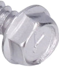Close-up of hex head in Stainless Steel Self Tapping Screws Kit With Hex Drive For Quick Furniture Repair And Home Installations