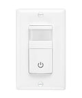 Occupancy Vacancy Motion Sensor PIR Wall Switch With Three Way Or Single Pole Configuration, Wall Plate Included, 120 To 277V