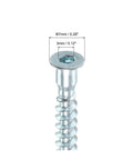 Close-up of DIY Friendly Heavy Duty Furniture Confirmat Screws Set With Hex Socket Wood Screws Zinc Plated Countersunk 7x70mm