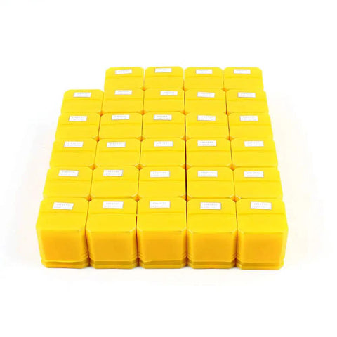 Super Duper 29Pcs ER40 Industrial Precision Spring Collet Set For CNC Milling Lathe Tool work holding storage boxes arranged in yellow.