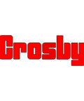 Crosby brand logo in bold red letters on a white background, representing quality rigging equipment.