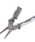 Heavy Duty Eight In One Wire Stripper Pliers With Built In Voltage Tester And Quick Grip Cable Cutter for precision wiring tasks.