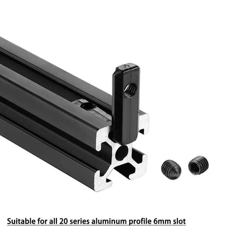 L Shape Corner Connector Bracket For 20x20 Aluminum Extrusion Inside Corner Joint With Screws 6mm Slot 2020 Series Hidden Mount
