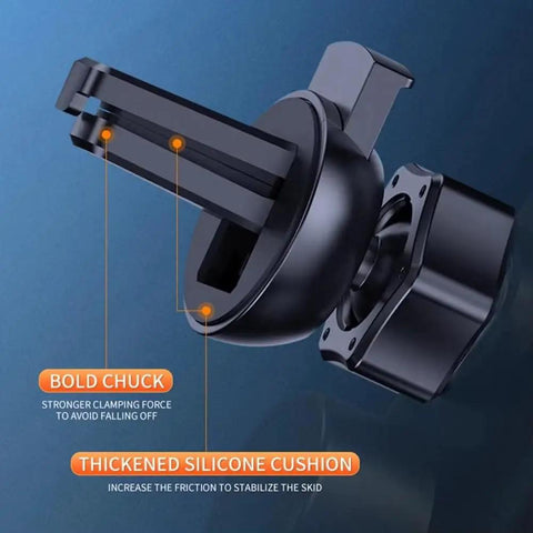 Close-up of the Reliable Wireless Phone Charger And Auto Clamp Mount For Chevrolet Volt Bolt Euv Blazer Ev, showing bold chuck and silicone cushion features.