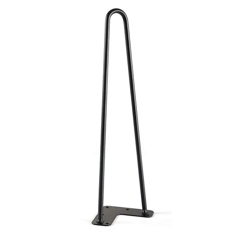 28 Inch Satin Black Hairpin Table Legs Set Of 4 0.5 Inch Diameter For DIY Ready Coffee Tables End Tables And Night Stands Includes Screws And Floor Protectors For Easy Assembly And Stable Furniture - single leg