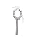 Beefy Heavy Duty Stainless Steel Eye Bolt M10x60 With Nut And Washers For Secure Rigging And Lifting Durable Eye Screw Hook Weather Resistant Hardware For Industrial Home And Workshop Use, M10 eye bolt