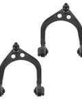 Eight Piece Heavy Duty Front Control Arm And Ball Joint With Sway Bar Links Complete Suspension Steering Kit part, durable black steel design.