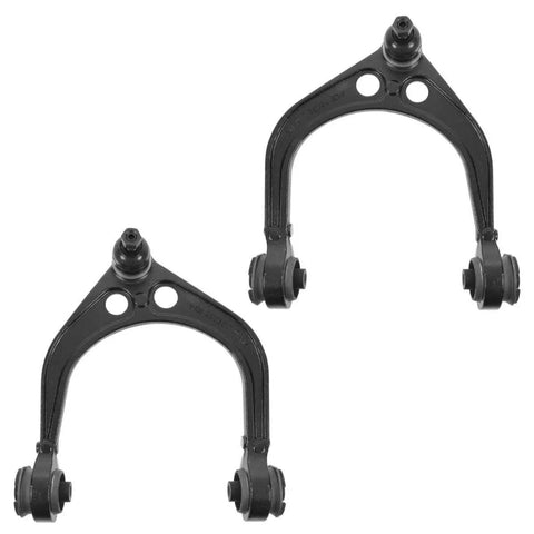 Eight Piece Heavy Duty Front Control Arm And Ball Joint With Sway Bar Links Complete Suspension Steering Kit part, durable black steel design.
