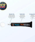 Tile Repair Filler For Ceramic Porcelain Acrylic Fiberglass And Enamel, Super Strong Adhesion tube beside labeled features