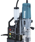 Heavy Duty Magnetic Drill Delivering 1150 Watts Of Raw Power And Fifty Millimeter Metal Drilling Capacity With Quick Release Chuck And Two Speed Gearbox, with control panel and drill bit visible.