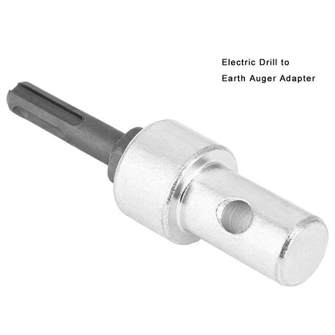 Auger Adapter For Electric Drills To Ground Auger Conversion Head With Round Shank 2 Pin 2 Slot Hammer Drill Tool