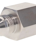 Heavy Duty 1 Inch 37 Degree JIC Male To Female NPT Pipe Adapter Connector Built Dang Tough With SS316 Stainless Steel close-up view.