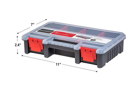 Medium box from Three Piece Organizer Set With Removable Dividers One Medium And Two Mini Hardware Boxes For Screws Bolts Beads