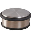 Silver metallic Door Stopper Wedge Block Safety Guard For Home And Office Black Rubber No Fuss Setup Prevents Door Marks Scratches