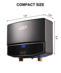 Under Sink Tankless Electric Water Heater 3.5kW Point Of Use Instant Hot Water At The Sink 120V Self Modulating Technology Black