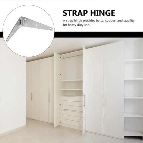 Heavy Duty 4 Inch Galvanized Gate Hinges Set For Fence Doors Cabinets And Closets with wardrobe installation example