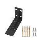 Heavy Duty Cold Rolled Steel L Bracket For Corner Reinforcement And Furniture Support, Shelf Bracket Built To Last, Stabilizes Shelves And Stops Wobble On TV Stands, Workbenches, Cabinets For 90 Degree Joints, 1 Pc with screws and anchors