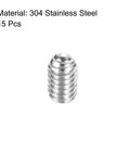 Ball Point Set Screws M4 X 6mm 304 Stainless Steel, 15 pieces, close-up of hex socket screw showing ball plunger detail.